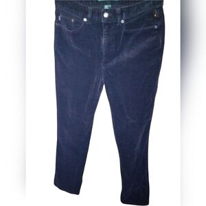 Ralph Lauren Black Corduroy Straight Leg Women's Jeans Size 4